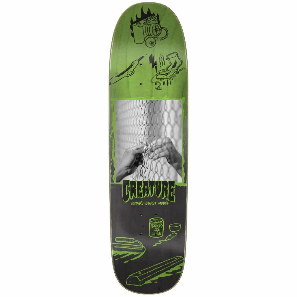CREATURE - CHRIS RHINO ROONEY GUEST CAPTURE SKATEBOARD DECK. 8.65" X 32.2" 1 CREATURE - CHRIS RHINO ROONEY GUEST CAPTURE SKATEBOARD DECK. 8.65" X 32.2"