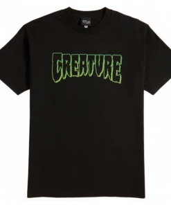 Trucks CREATURE - LOGO OUTLINE SHORT SLEEVE TEE. BLACK