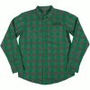 CREATURE - OUTLINE LOGO LONG SLEEVE FLANNEL SHIRT CHARCOAL/GREEN Trucks