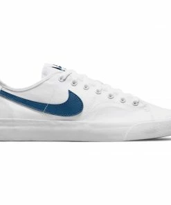 Trucks NIKE SB - BLAZER COURT SKATE SHOES: WHITE/BLUE-WHITE-WHITE
