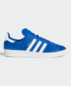 ADIDAS - CAMPUS ADV SHOES. ROYAL WHITE/GOLD Trucks