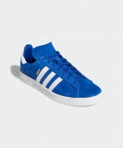 ADIDAS - CAMPUS ADV SHOES. ROYAL WHITE/GOLD Trucks