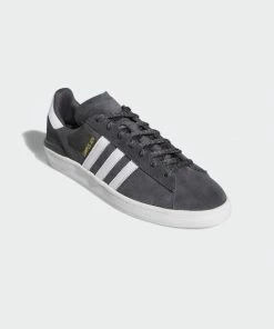 ADIDAS - CAMPUS ADVANTAGE SHOES. GREY/WHITE/GOLD Trucks