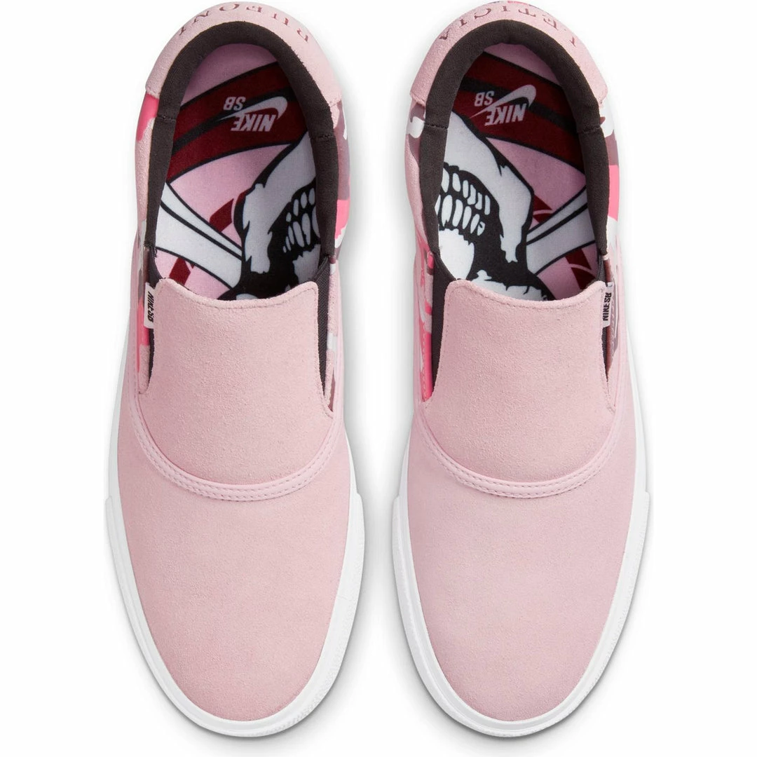 NIKE SB X LETICIA BUFONI - ZOOM VERONA SLIP ON SKATE SHOES: PINK/PINKSICLE/WHITE/RED Trucks 7 NIKE SB X LETICIA BUFONI - ZOOM VERONA SLIP ON SKATE SHOES: PINK/PINKSICLE/WHITE/RED Trucks