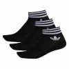 ADIDAS - TREFOIL ANKLE SOCKS 3 PACK BLACK/WHITE