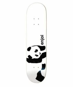 ENJOI - PANDA LOGO R7 SKATEBOARD DECK. WHITE / BLACK. 8.0"