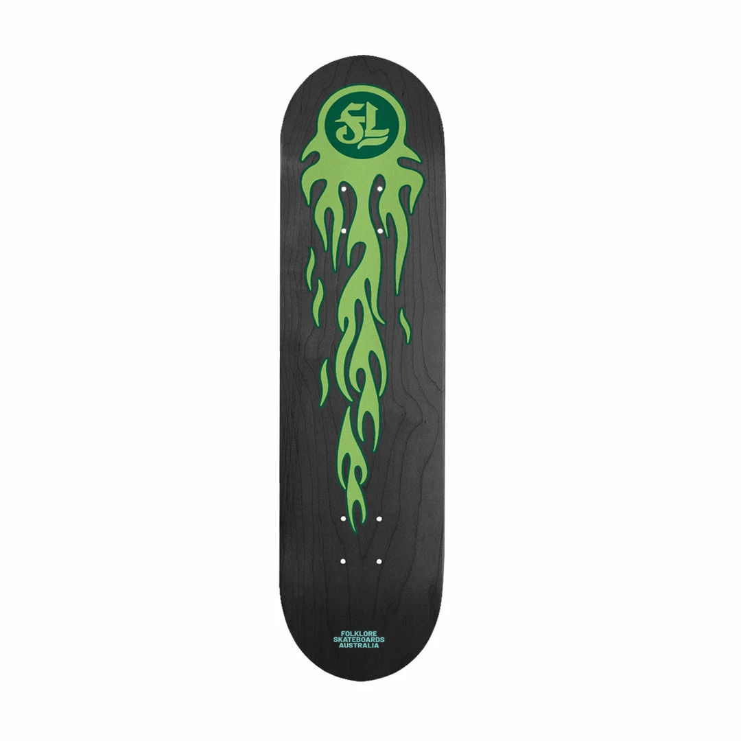 FOLKLORE - WARM PRESS FIREBALL SKATE DECK: 8" 3 FOLKLORE - WARM PRESS FIREBALL SKATE DECK: 8"
