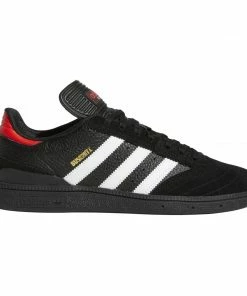 ADIDAS - BUSENITZ MENS SHOES: CORE BLACK/WHITE/VIVID RED