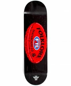 FOLKLORE - FIBRE TECH LITE FOOTY SKATE DECK. WOODSTAIN RED. Skateboarding