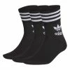 Trucks ADIDAS - MID CUT CREW SOCKS. 3 PACK. BLACK/WHITE