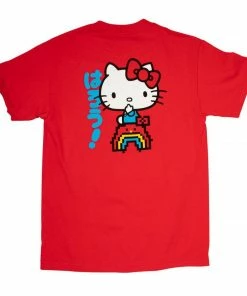 GIRL - HELLO KITTY SHORT SLEEVE TEE. RED Trucks