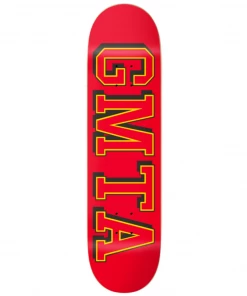 Skateboarding GMTA - COLLEGE LOGO SKATEBOARD DECK: RED 7.75"