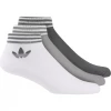 ADIDAS - TREFOIL ANKLE SOCKS 3 PACK MULTI WHITE/MGH/SOLID GREY Trucks