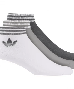 ADIDAS - TREFOIL ANKLE SOCKS 3 PACK MULTI WHITE/MGH/SOLID GREY Trucks