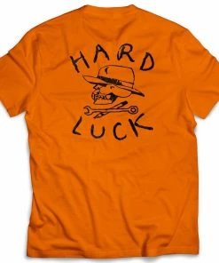 HARD LUCK - OG LOGO S/S TEE: ORANGE