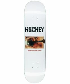 HOCKEY - BREAKFAST INSANITY SKATEBOARD DECK: WHITE 8" Skateboarding