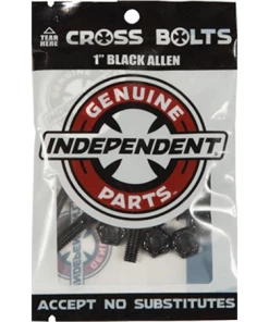 INDEPENDENT - 1" ALLEN CROSS BOLTS: BLACK Skateboarding
