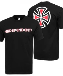 INDEPENDENT - BAR CROSS LOGO MENS SHORT SLEEVE TEE: BLACK