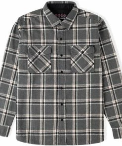 Trucks INDEPENDENT - CHAINSAW LONG SLEEVE FLANNEL SHIRT CHARCOAL