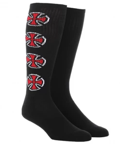 INDEPENDENT - MULTI CROSS TALL SOCKS. 3 PACK BLACK Trucks