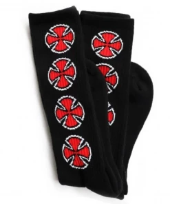 INDEPENDENT - MULTI CROSS TALL SOCKS. 3 PACK BLACK Trucks