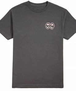 KROOKED - STRAIT EYES SHORT SLEEVE TEE. CHARCOAL Trucks
