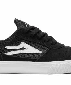 LAKAI - CAMBRIDGE KIDS SHOES: BLACK/WHITE SUEDE Trucks