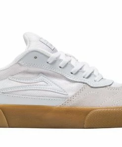 Trucks LAKAI - CAMBRIDGE MENS SHOES: WHITE/GUM SUEDE