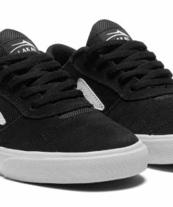 LAKAI - CAMBRIDGE KIDS SHOES: BLACK/WHITE SUEDE Trucks