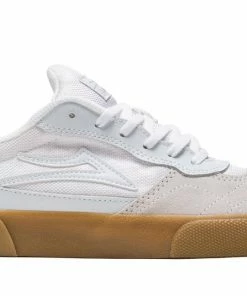 Trucks LAKAI - CAMBRIDGE MENS SHOES: WHITE/GUM SUEDE