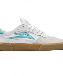 Trucks LAKAI - CAMBRIDGE MENS SHOES WHITE/TEAL SUEDE