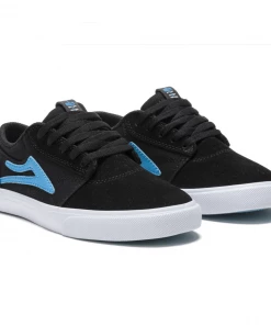 Trucks LAKAI - GRIFFIN KIDS SHOES: BLACK/CYAN SUEDE