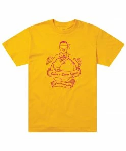 LAKAI X DOOM SAYERS - CORP WORLD S/S TEE: YELLOW