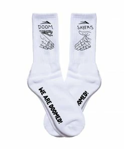 Trucks LAKAI X DOOM SAYERS - CREW SOCKS WHITE