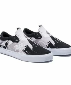 LAKAI - OWEN VLK / BLACK SABBATH MENS SHOES BLACK/WHITE CANVAS