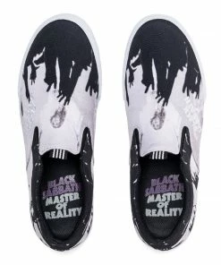 LAKAI - OWEN VLK / BLACK SABBATH MENS SHOES BLACK/WHITE CANVAS