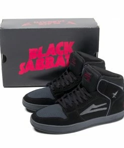LAKAI - TELFORD / BLACK SABBATH MENS SHOES. BLACK/GREY SUEDE