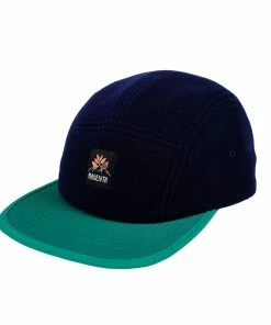 MAGENTA - HIVER FLEECE 5 PANEL CAP: NAVY/GREEN