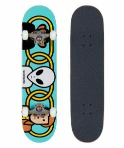 Completes ALIEN WORKSHOP - MISSING LINK COMPLETE SKATEBOARD. BLUE. 7.75"
