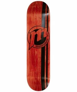 MOMENTUM - CIRCLE LOGO SKATEBOARD DECK: RED 8"