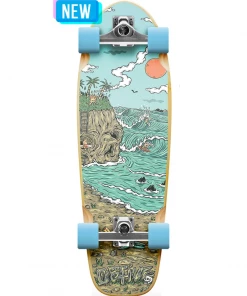 OBFive Skateboards OBFIVE - SKULL ISLAND GROM SURF SKATEBOARD: 28" X 9" Cruisers, Longboards And Surf Skates