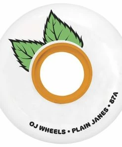 Skateboarding OJ - PLAIN JANE KEYFRAME WHITE SKATEBOARD WHEELS: 52MM X 87A