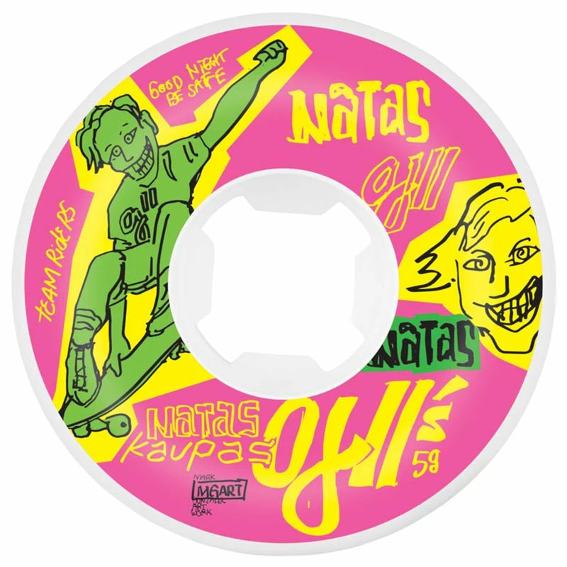 OJ - NATAS KAUPAS OJ2 NEON ORIGINAL HARDLINE SKATEBOARD WHEELS 58MM X 95A