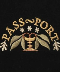 PASS~PORT - ARCHED EMBROIDERY SHORT SLEEVE TEE: BLACK Trucks