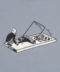 Trucks PASS~PORT - GREEDY SHORT SLEEVE TEE: STONEWASH BLUE