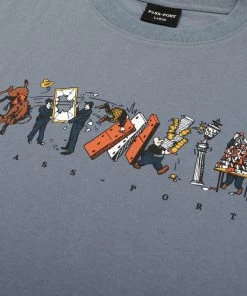 PASS~PORT - TAKE CARE SHORT SLEEVE TEE: STONEWASH BLUE