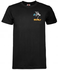 POWELL PERALTA - SKATE SKELETON SHORT SLEEVE TEE: BLACK