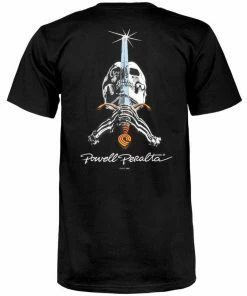 Trucks POWELL PERALTA - SKULL & SWORD S/S TEE. BLACK