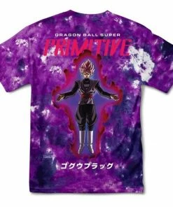 PRIMITIVE X DRAGON BALL Z - GOKU BLACK ROSE WASHED S/S TEE. PURPLE Trucks