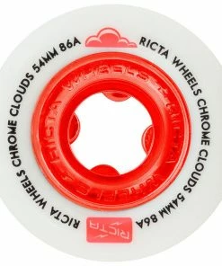 Skateboarding RICTA - CHROME CLOUDS RED SKATEBOARD WHEELS: 54MM X 86A